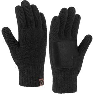 🆕Men's Black Winter Gloves Touchscreen Cold Weather Knit Work Driving Gloves